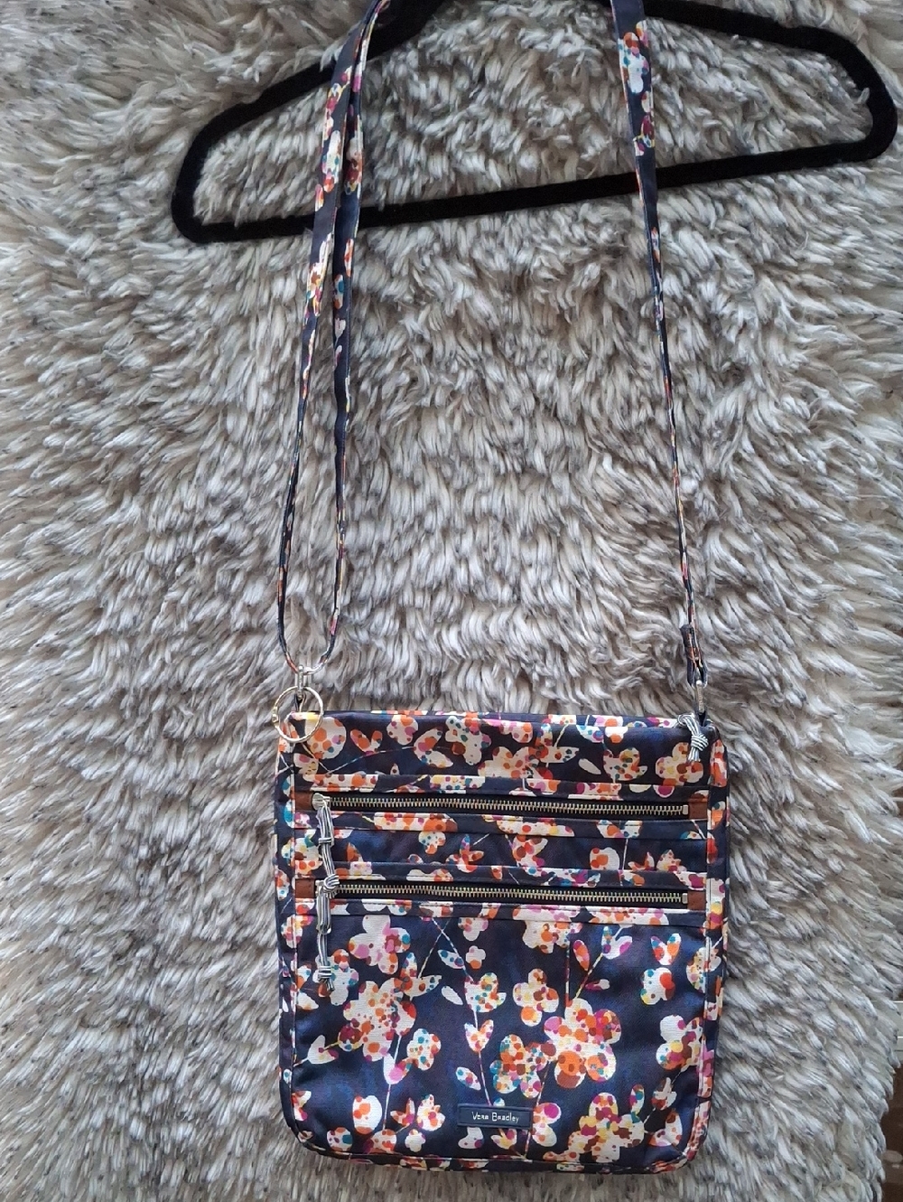 Vera Bradley Navy Multicolor Floral Crossbody